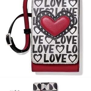 Brighton Black and Red Love Crossbody